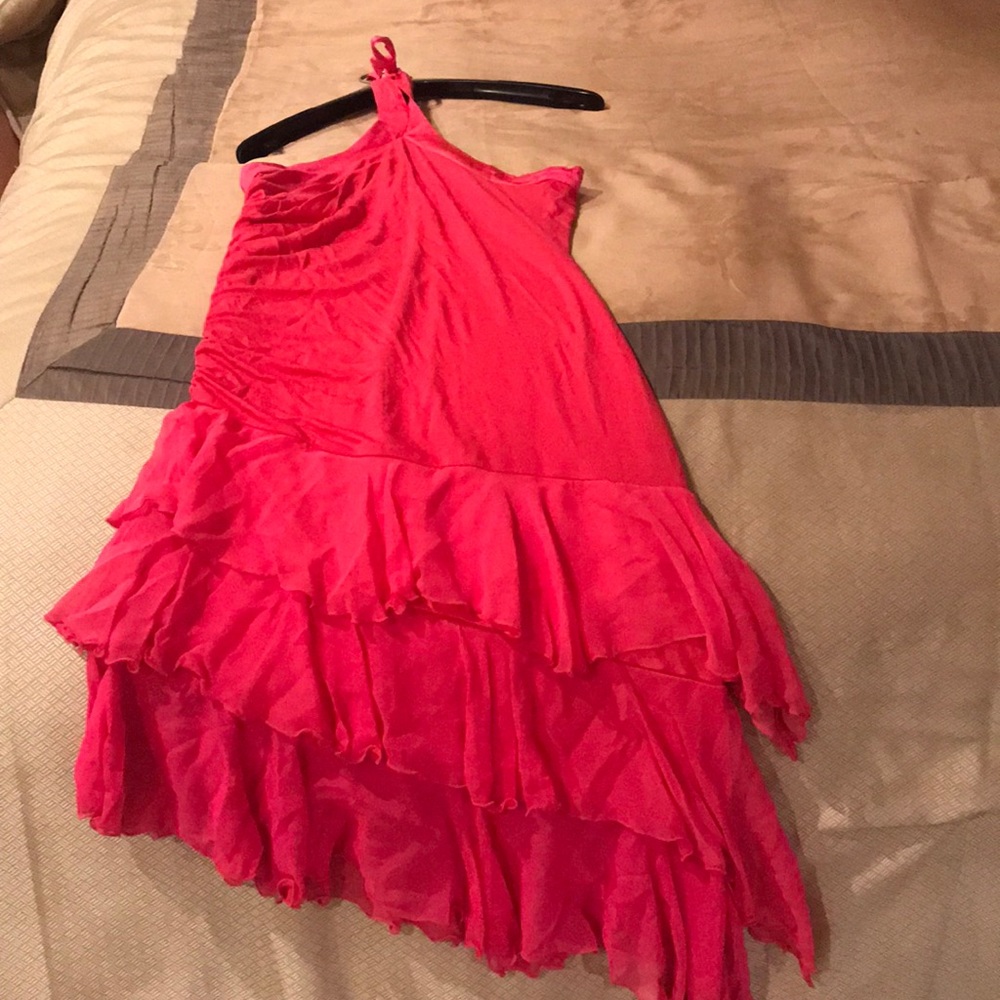 Bebe pink ruffled dress, Sz S